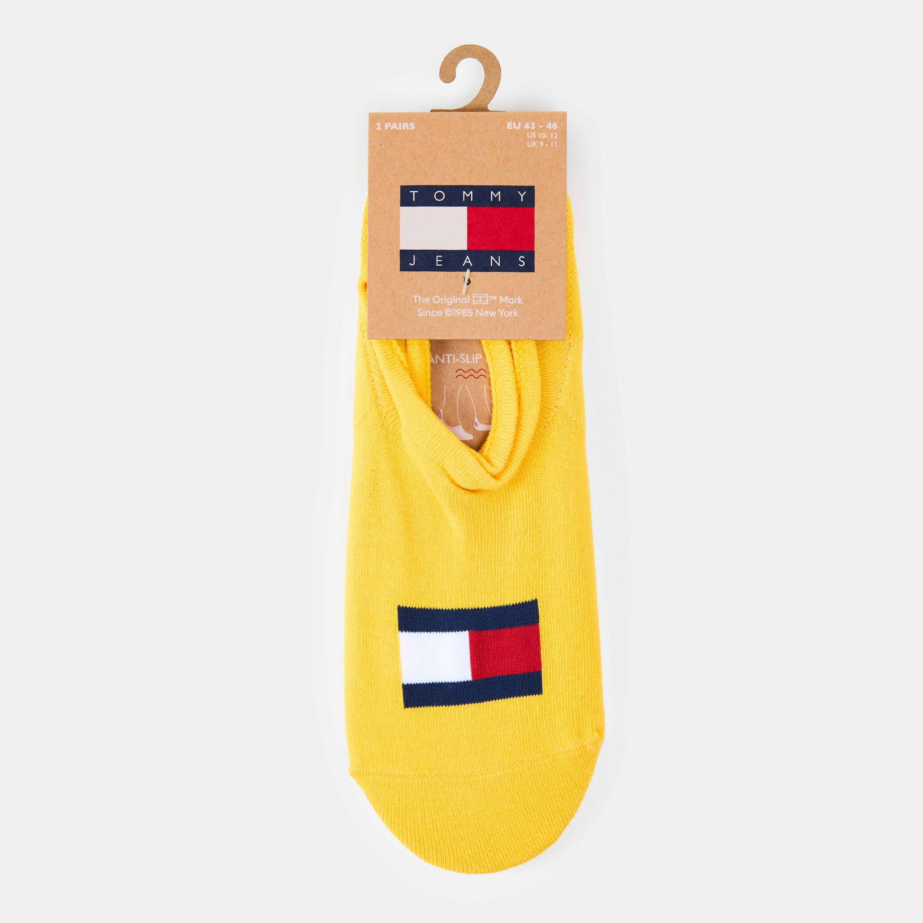 Blazing Yellow - Tommy Hilfiger - Men's Liner Invisible Socks - 2