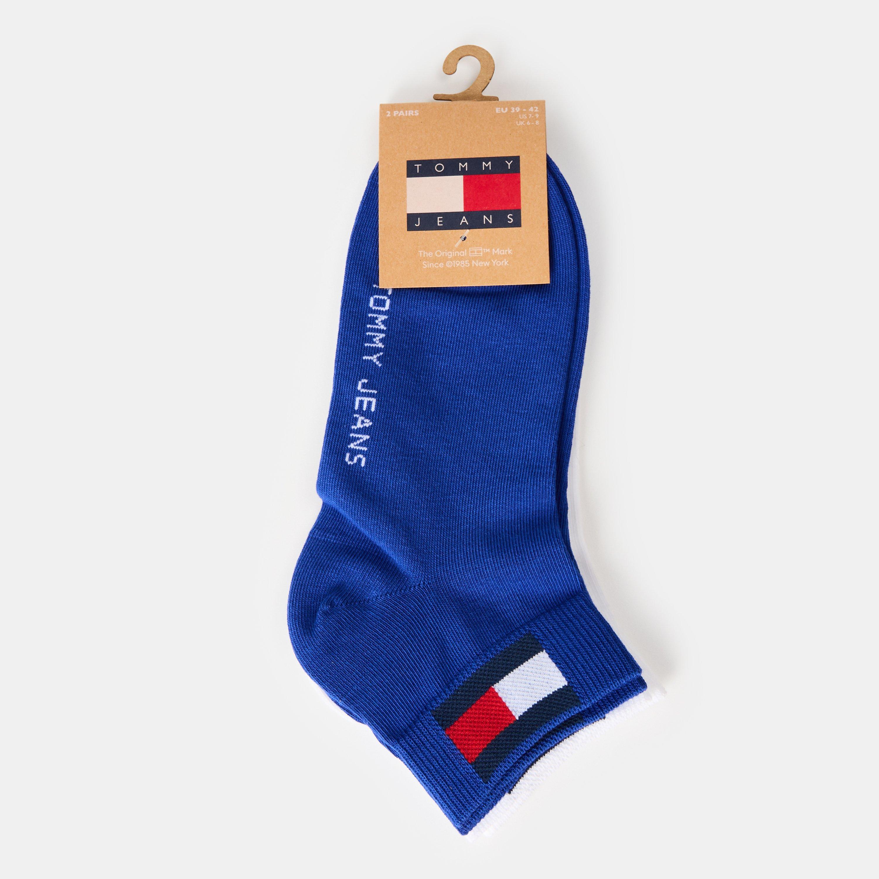 Blu/Bianco - Tommy Hilfiger - Unisex Adults Quarter Socks - 1