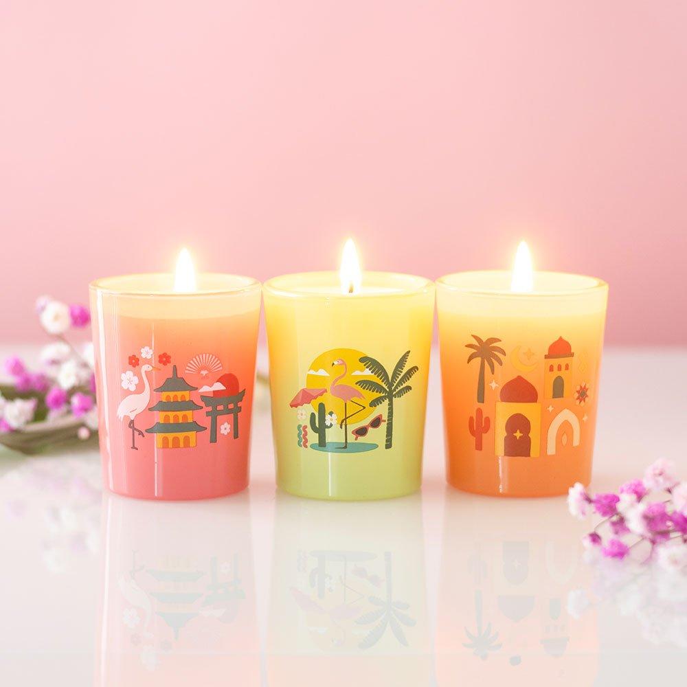 White - Something Different - Scents Around the World Scented Candle Trio - 1