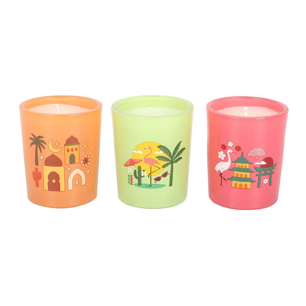 White - Something Different - Scents Around the World Scented Candle Trio - 2