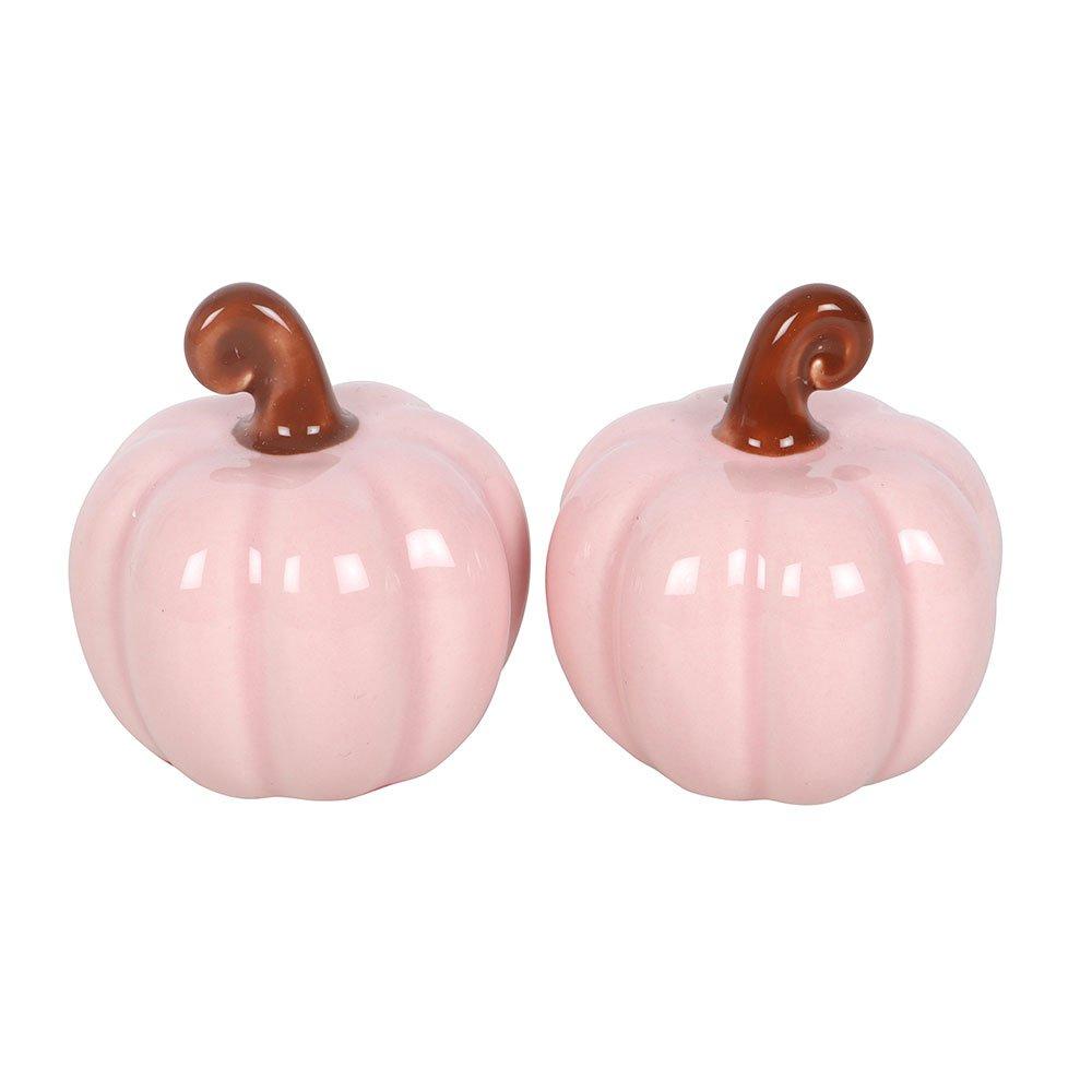 Pink - Something Different - Pink Curly Pumpkin Salt and Pepper Shakers - 3