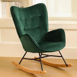 Urban Meuble Modern Velvet Upholstery Rocking Chair