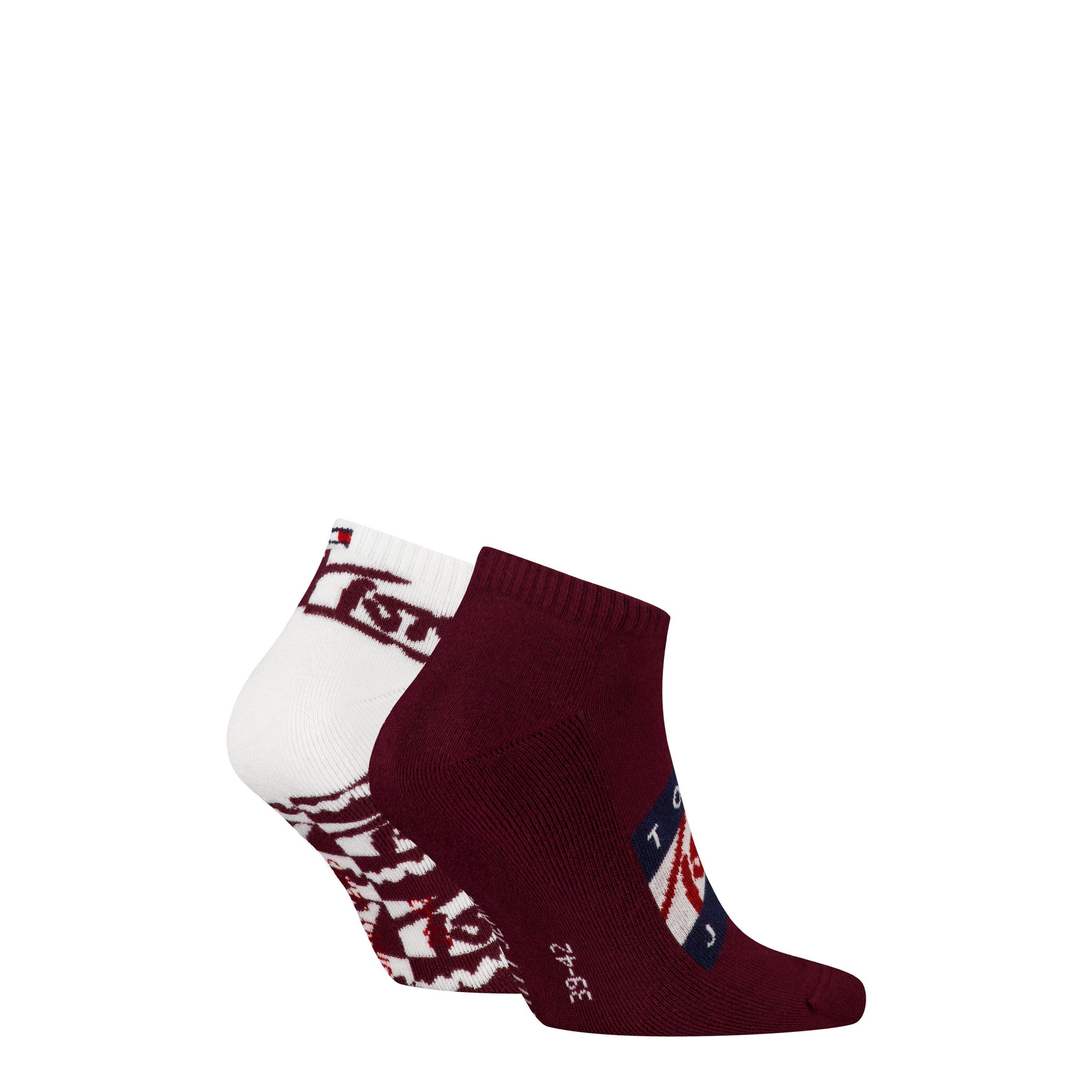 Red/White - Tommy Hilfiger - Unisex Adult Ankle Socks - 2