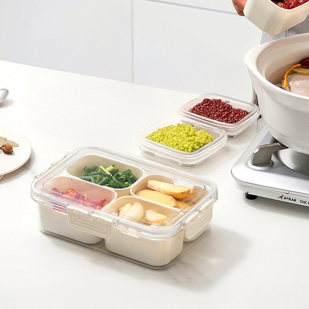 White2 - LIFE IDEAS - 2pcs Fridge Storage Container with Lid - 2