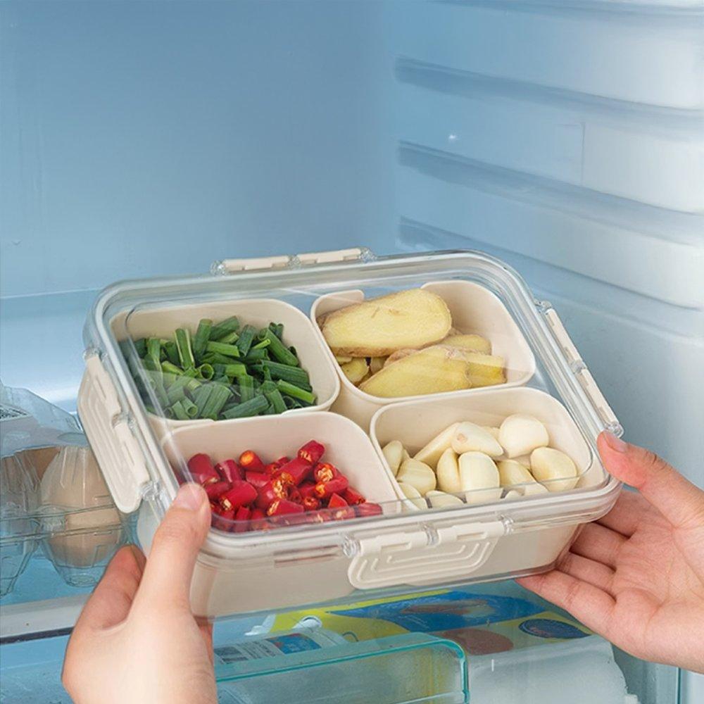 White2 - LIFE IDEAS - 2pcs Fridge Storage Container with Lid - 3
