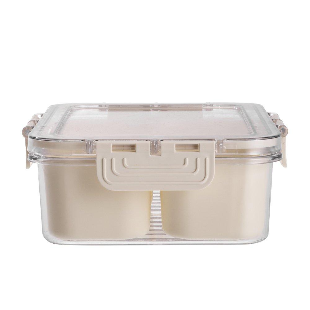 White2 - LIFE IDEAS - 2pcs Fridge Storage Container with Lid - 7