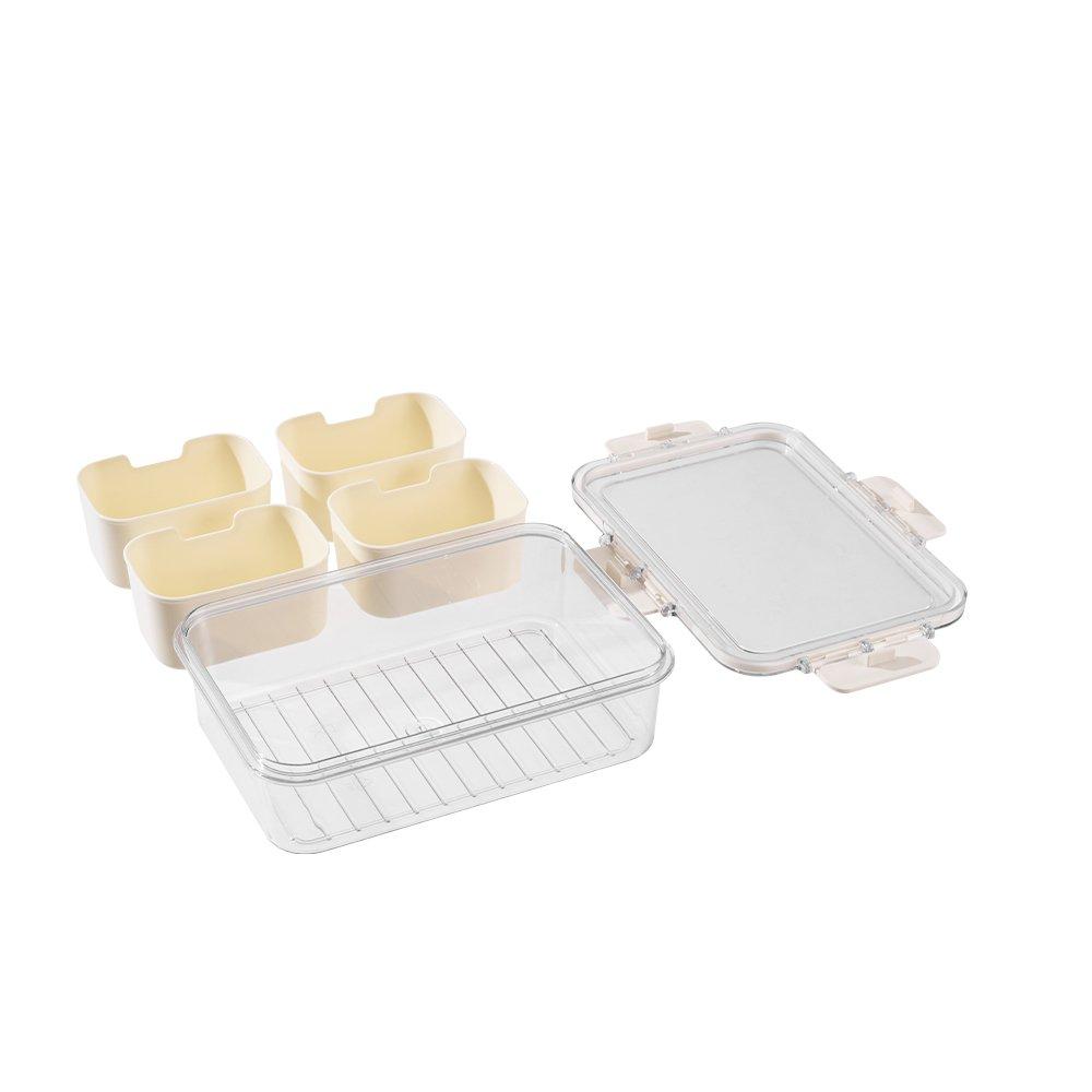 White2 - LIFE IDEAS - 2pcs Fridge Storage Container with Lid - 8