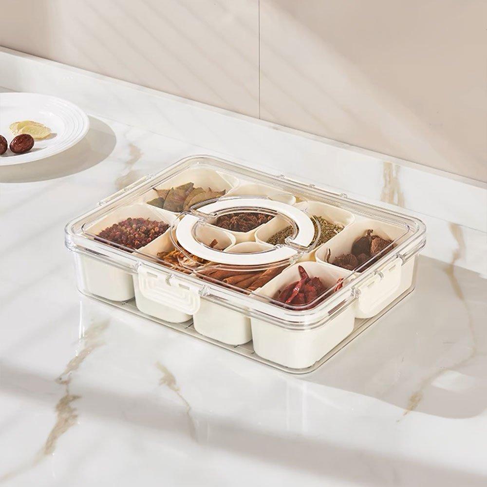 Life Ideas  2Pcs Fridge Storage Container With Lid - White1 - 2x Style1