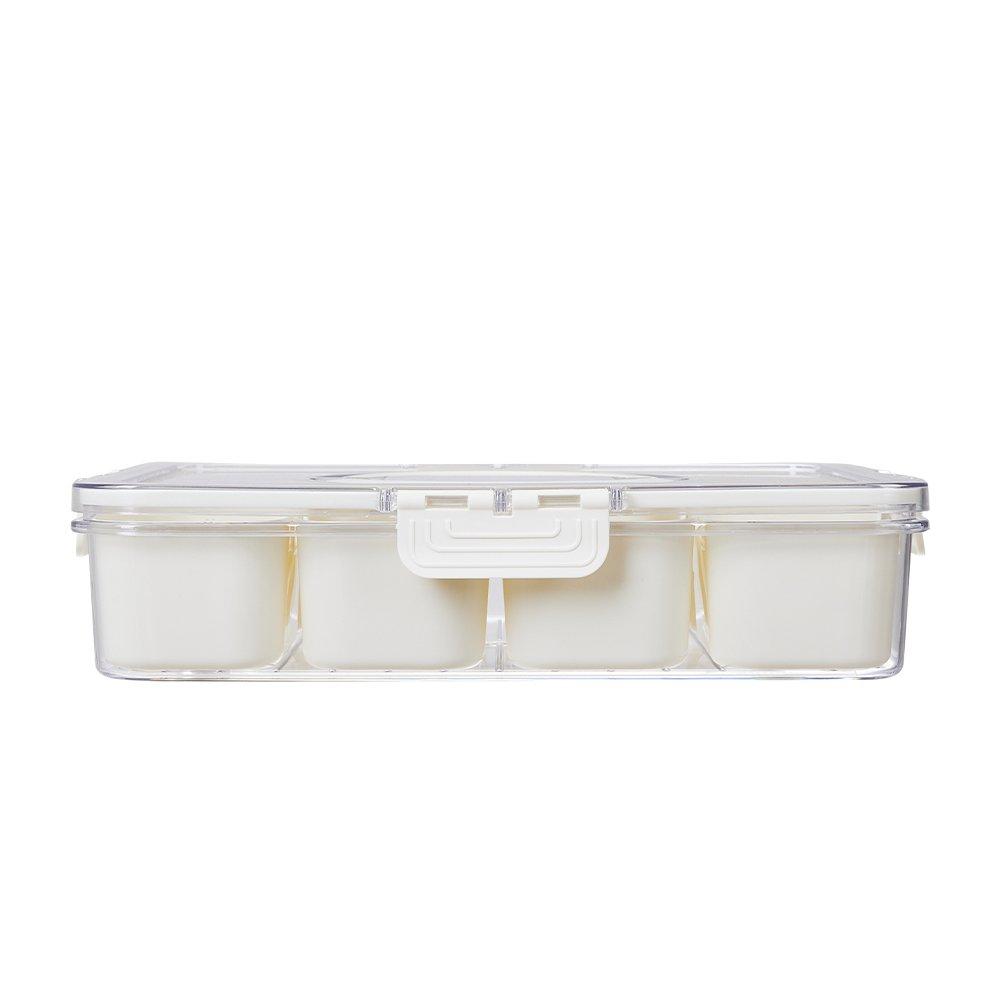 White1 - LIFE IDEAS - 2pcs Fridge Storage Container with Lid - 6