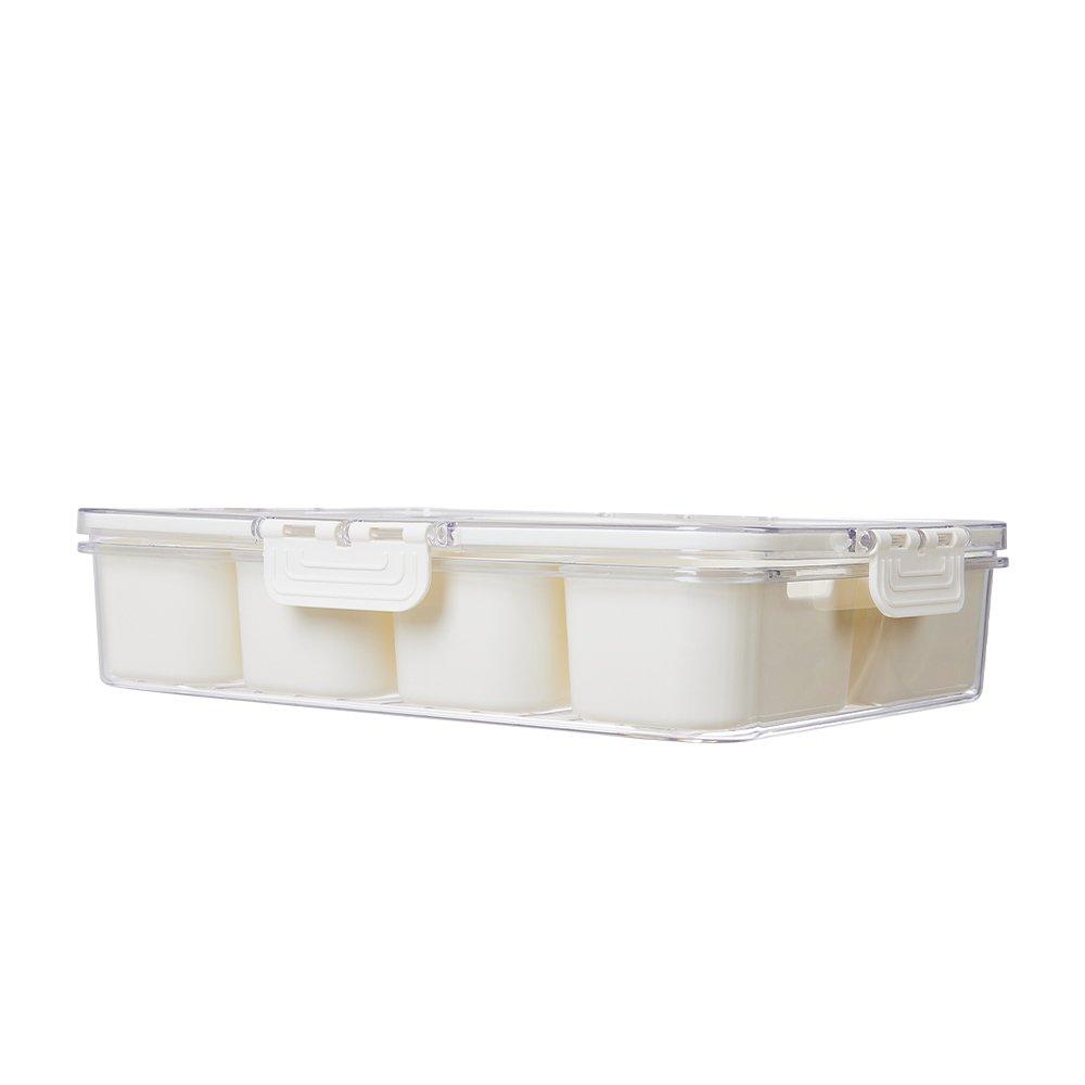 White1 - LIFE IDEAS - 2pcs Fridge Storage Container with Lid - 8