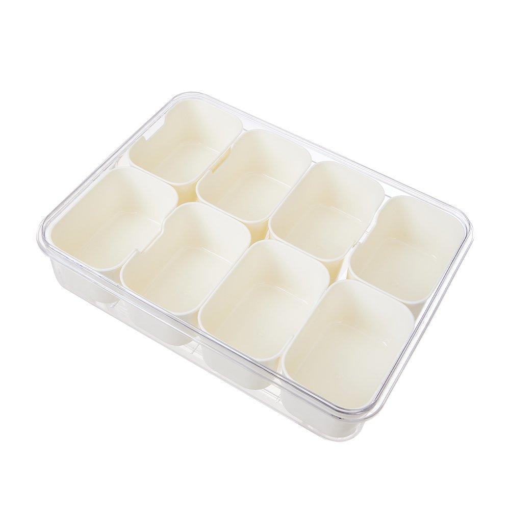 White1 - LIFE IDEAS - 2pcs Fridge Storage Container with Lid - 9
