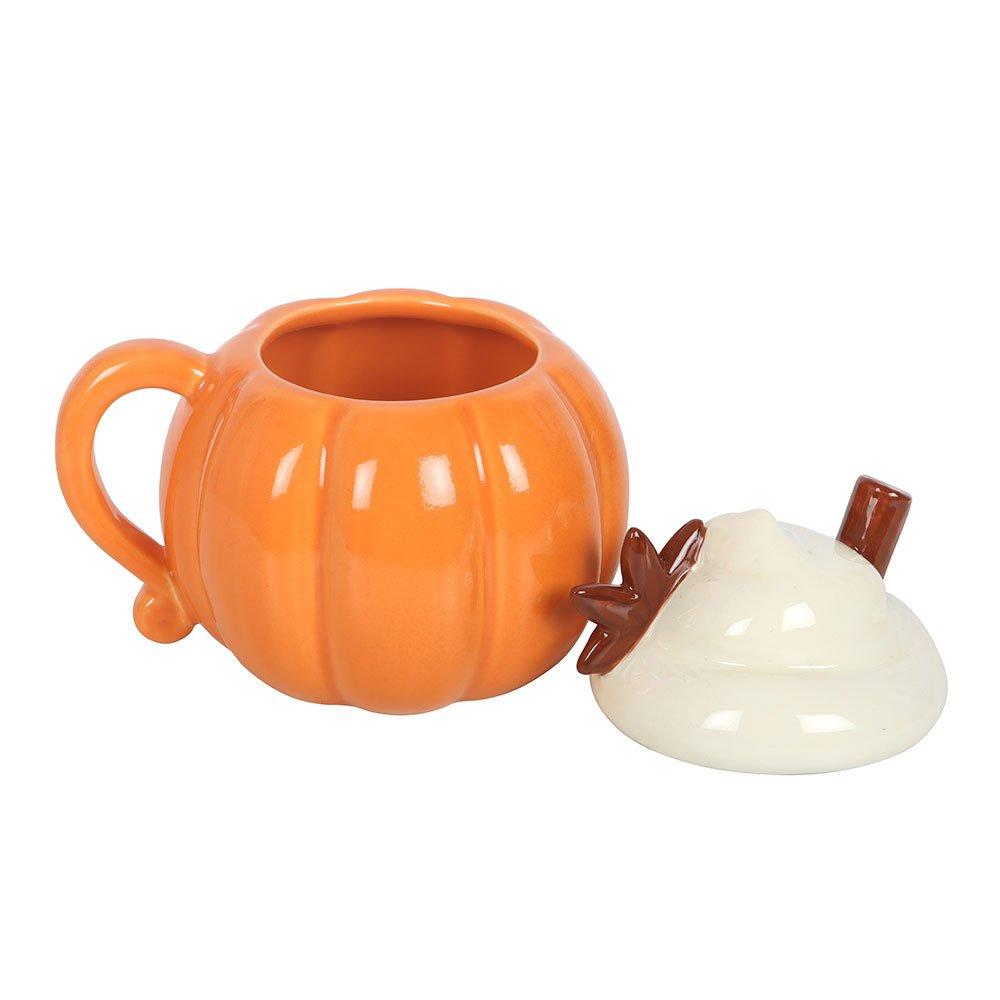 Orange - Something Different - Pumpkin Cream Lidded Mug - 3