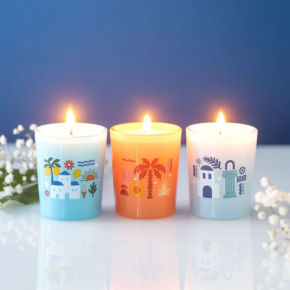 White - Something Different - Scents of Europe Scented Candle Trio - 1