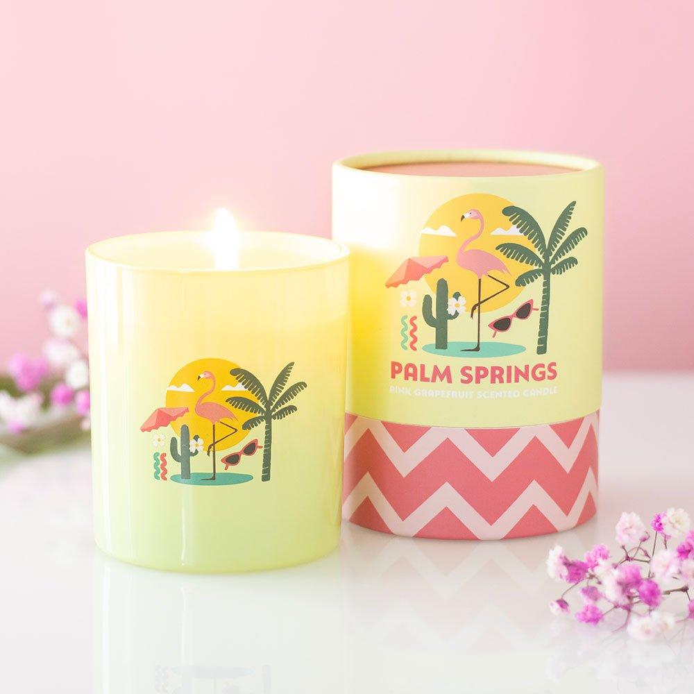 White - Something Different - Palm Springs Pink Grapefruit Scented Candle - 1