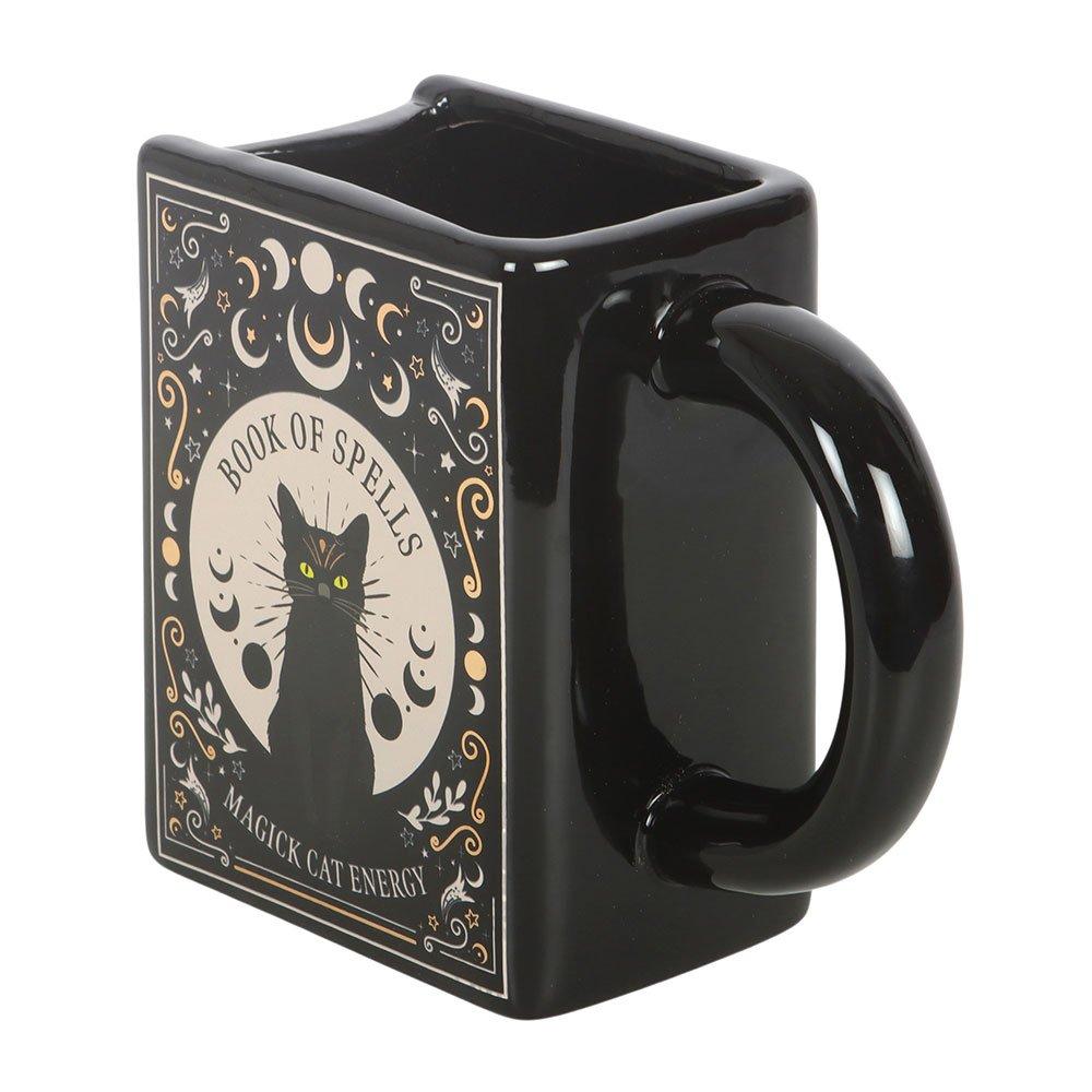 Black - Something Different - Black Cat Magick Book of Spells Book Shaped Mug - 3