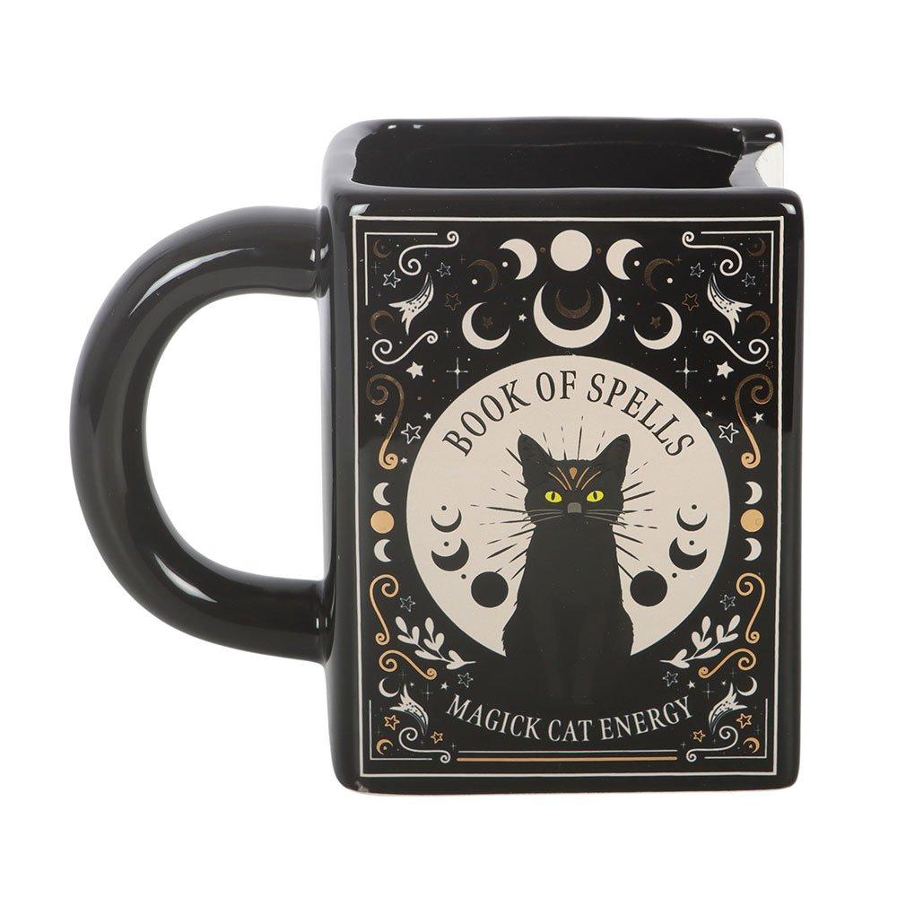Black - Something Different - Black Cat Magick Book of Spells Book Shaped Mug - 4