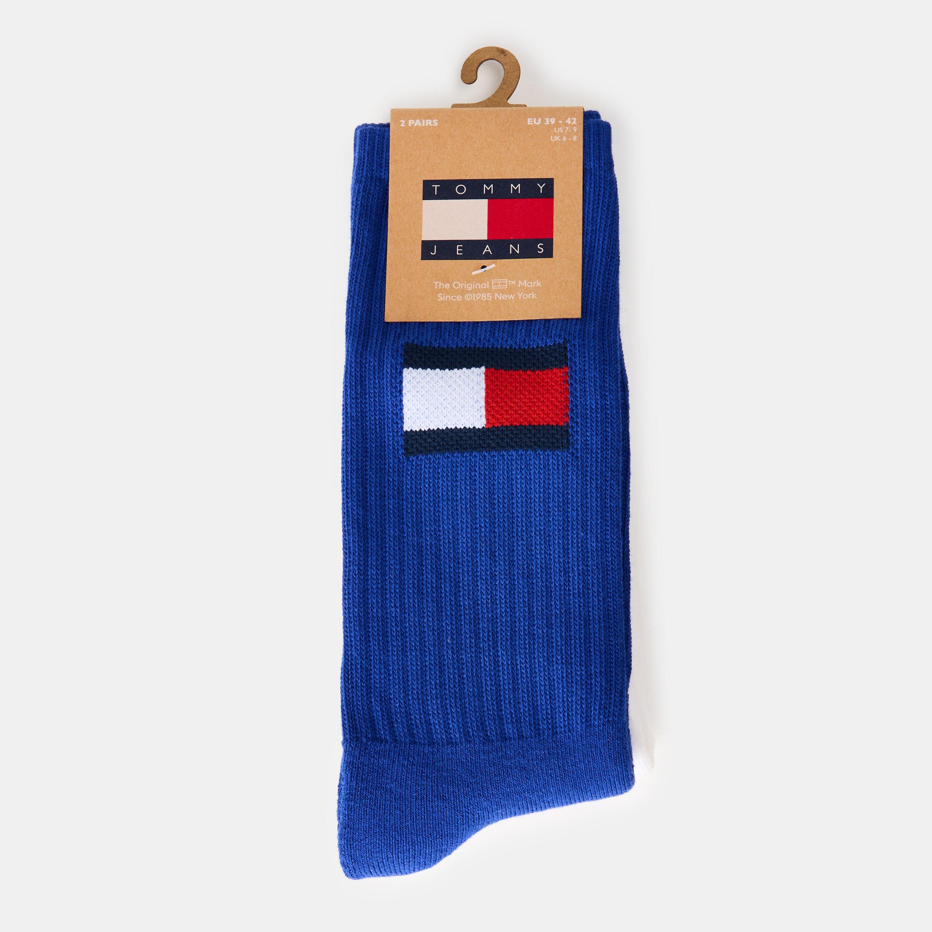 Blauw/Wit - Tommy Hilfiger - Adult Crew Socks - 1