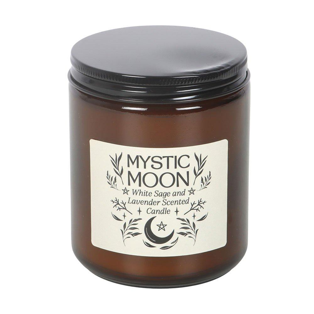 Brown - Something Different - Mystic Moon Sage & Lavender Amber Glass Candle - 2