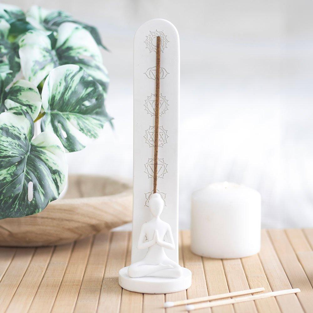 White - Something Different - White Chakra and Yoga Pose Incense Stick Holder - 1