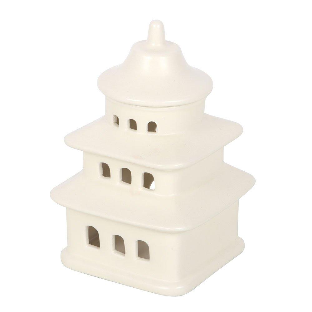 White - Something Different - Pagoda Shaped Oil Burner and Wax Warmer - 3