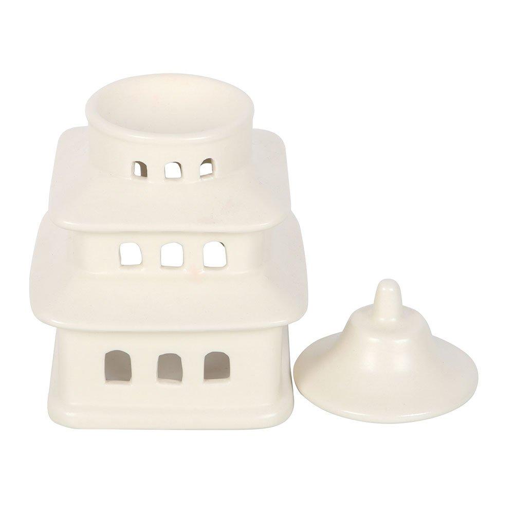 White - Something Different - Pagoda Shaped Oil Burner and Wax Warmer - 4