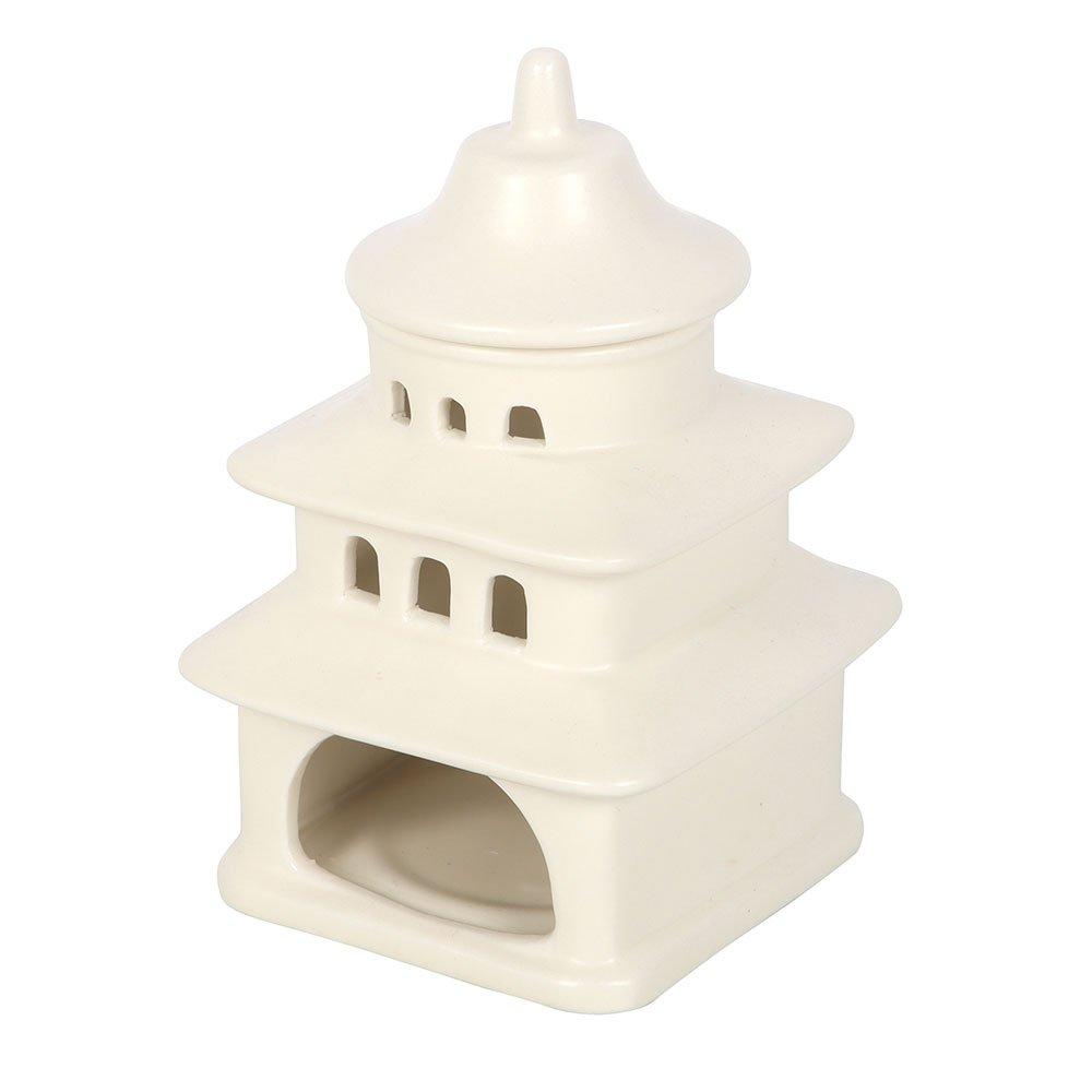 White - Something Different - Pagoda Shaped Oil Burner and Wax Warmer - 5