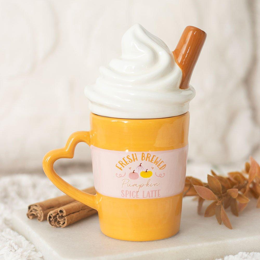 Something Different  Fresh Brewed Pumpkin Spice Latte Lidded Mug - Orange