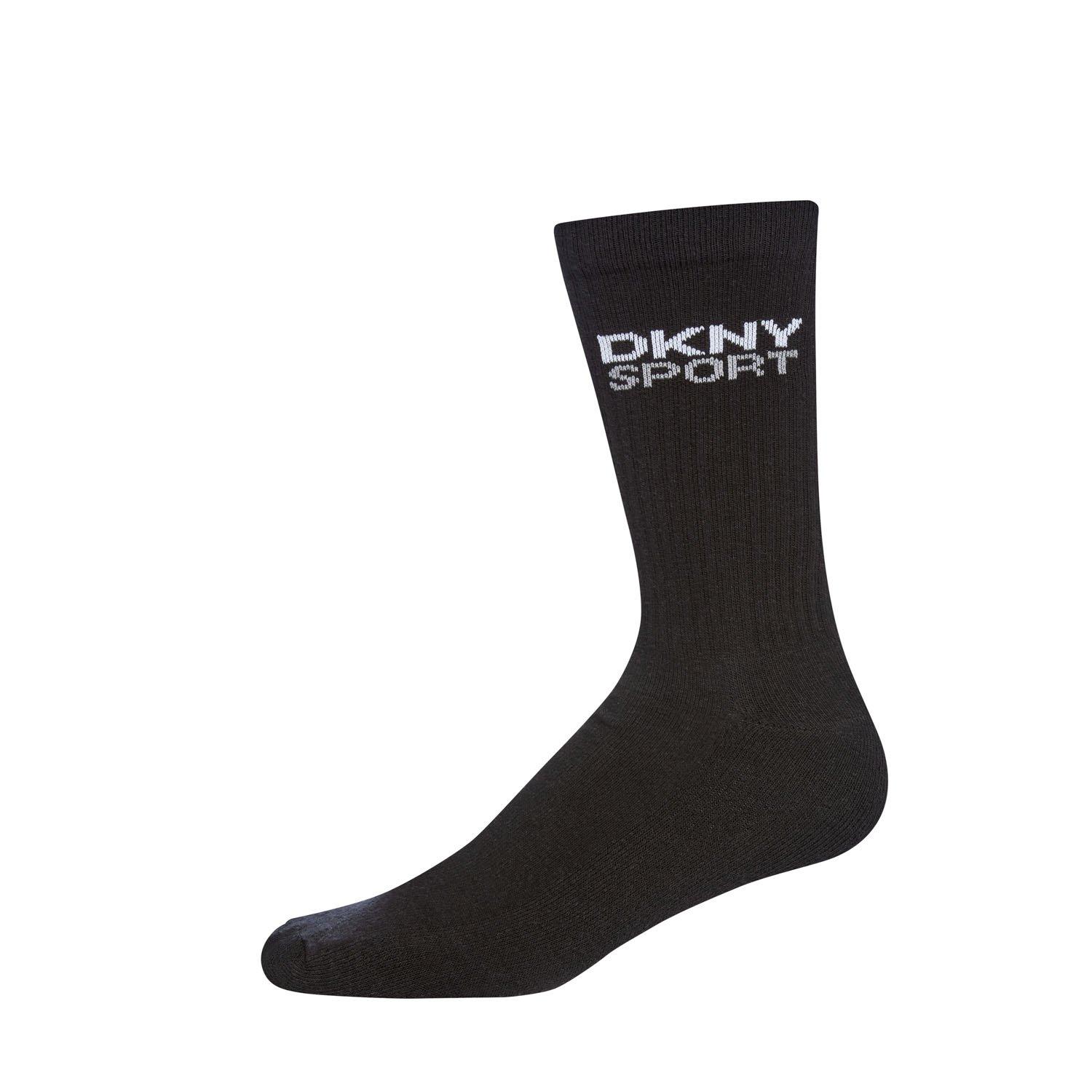 Black - DKNY - 3 pack Mens Sport Socks Dogwood - 4