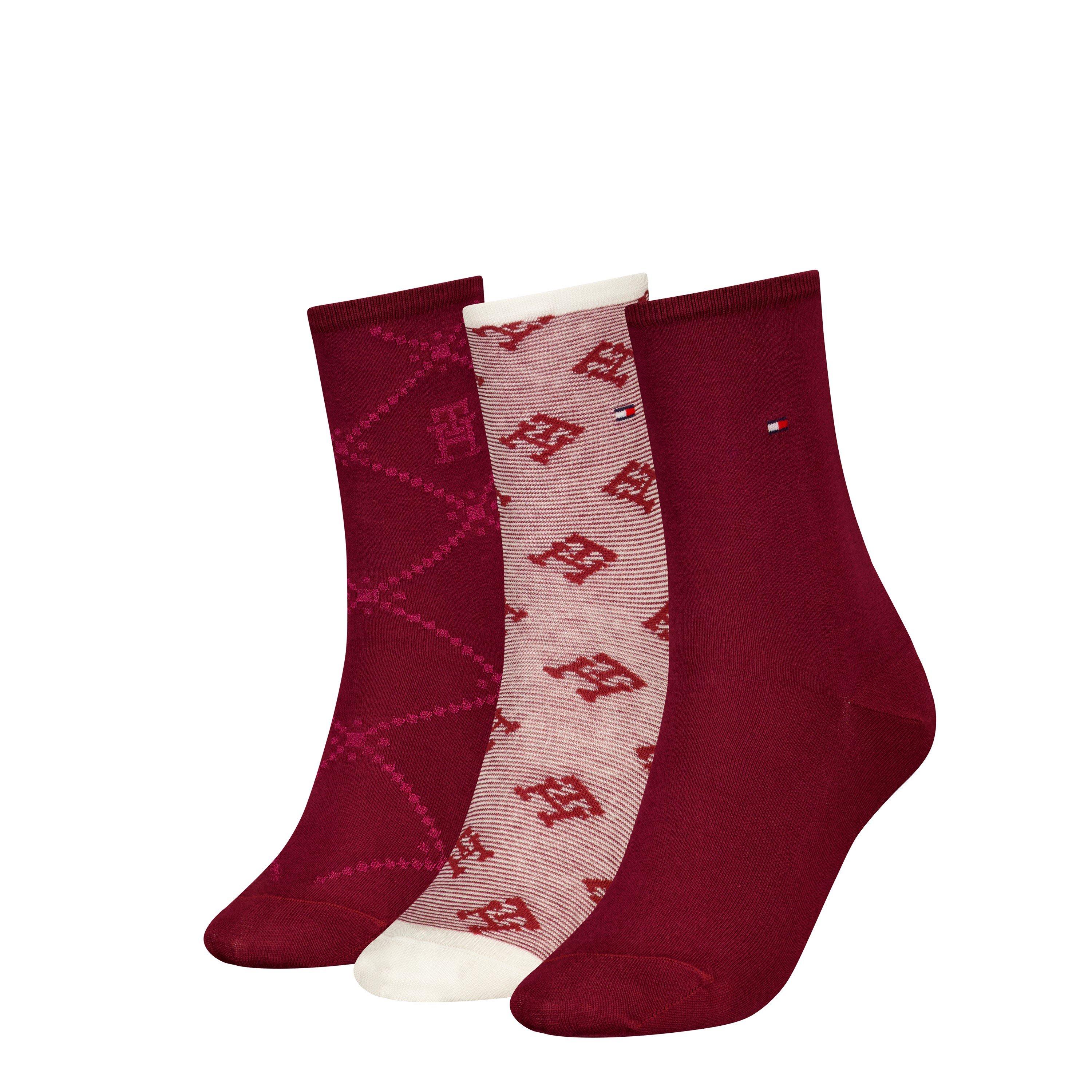Tommy Hilfiger Women's Crew Socks - Rouge Red - Wmns 6-8