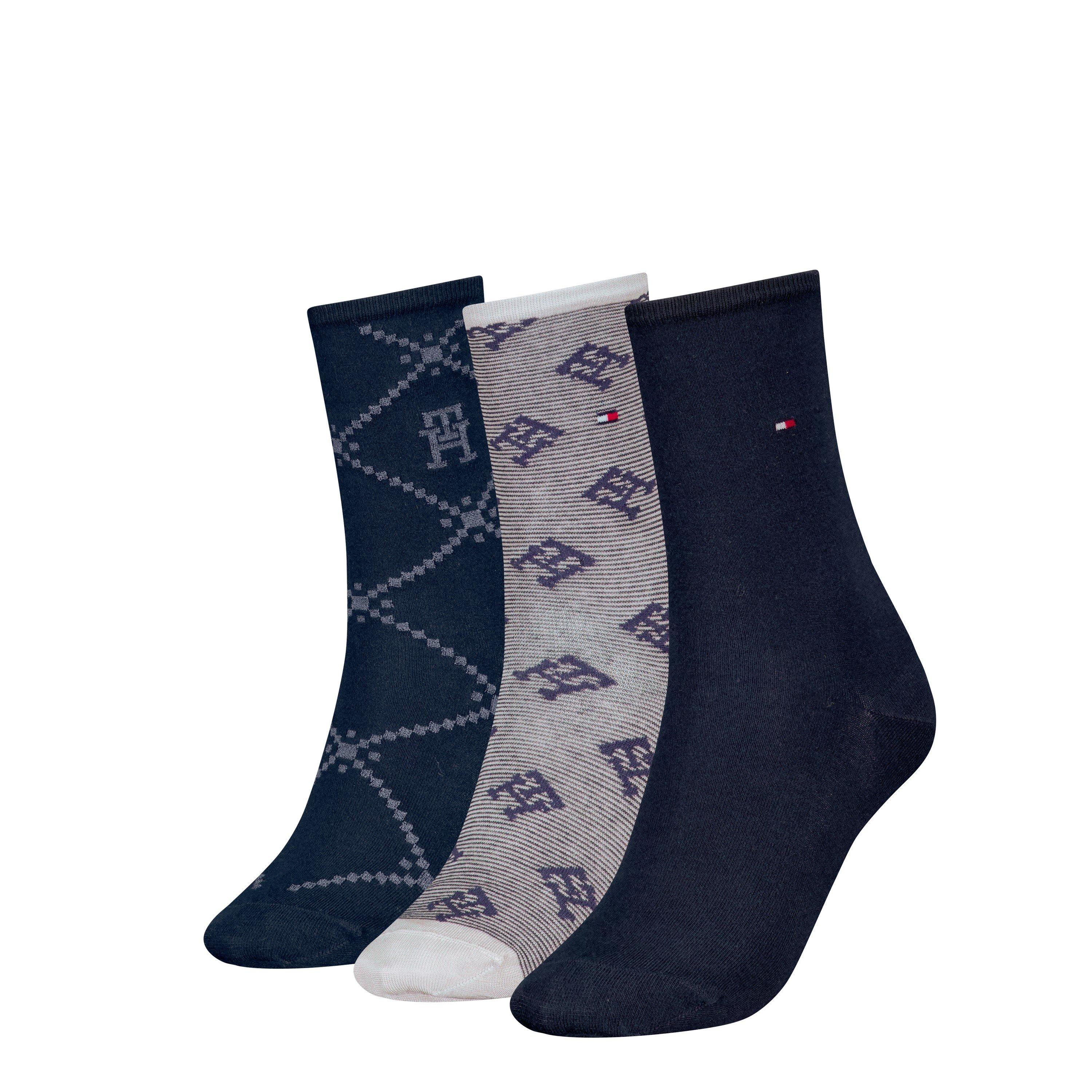Tommy Hilfiger Women's Crew Socks - Navy - Wmns 6-8