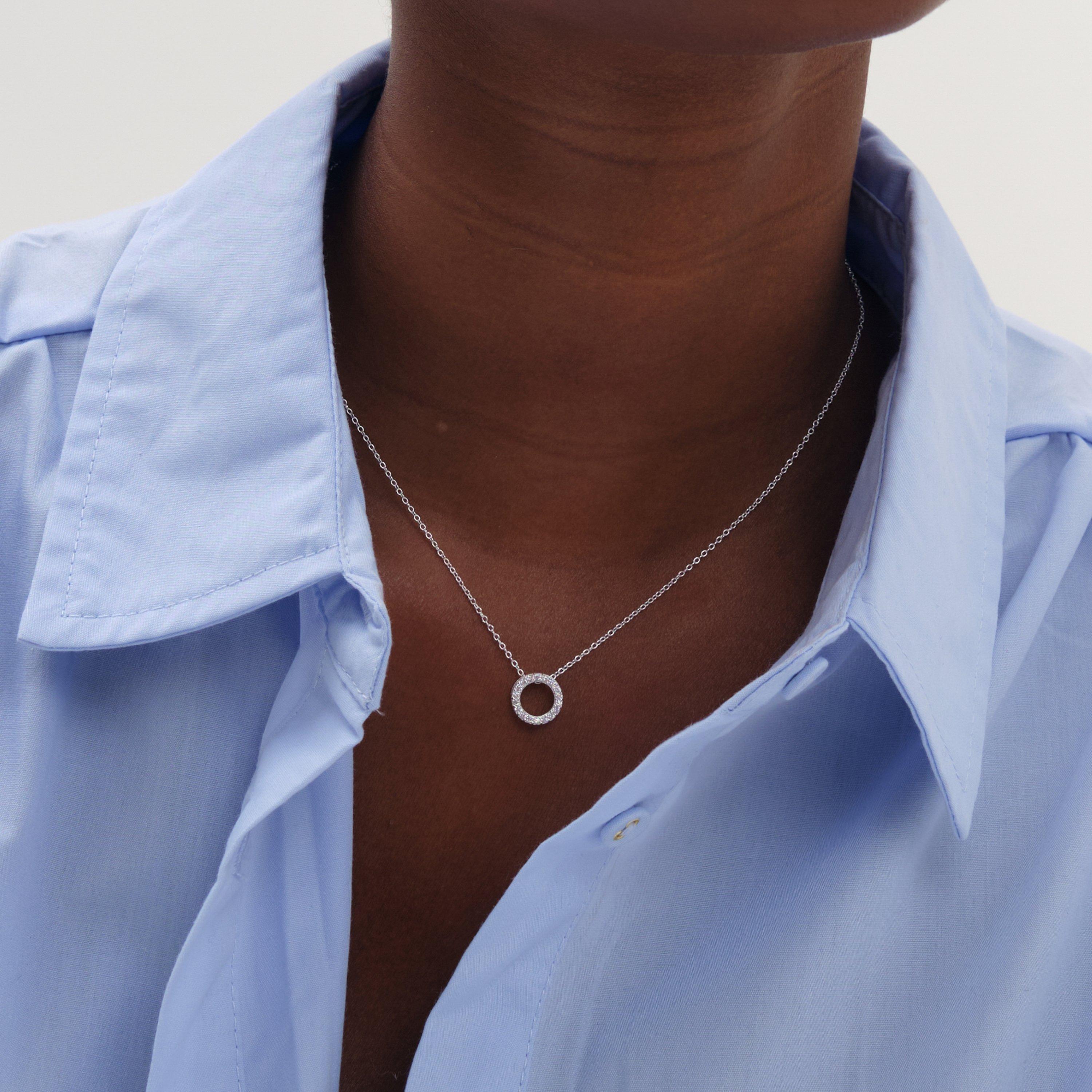Silver - Simply Silver - 925 Sterling Silver Plated Open Circle Set - 4