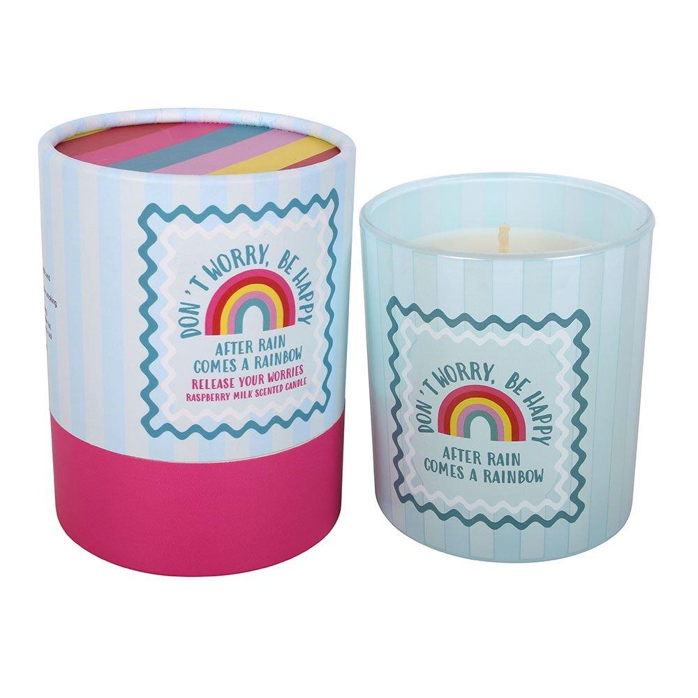 Something Different Dont Worry Be Happy Raspberry Milk Scented Candle