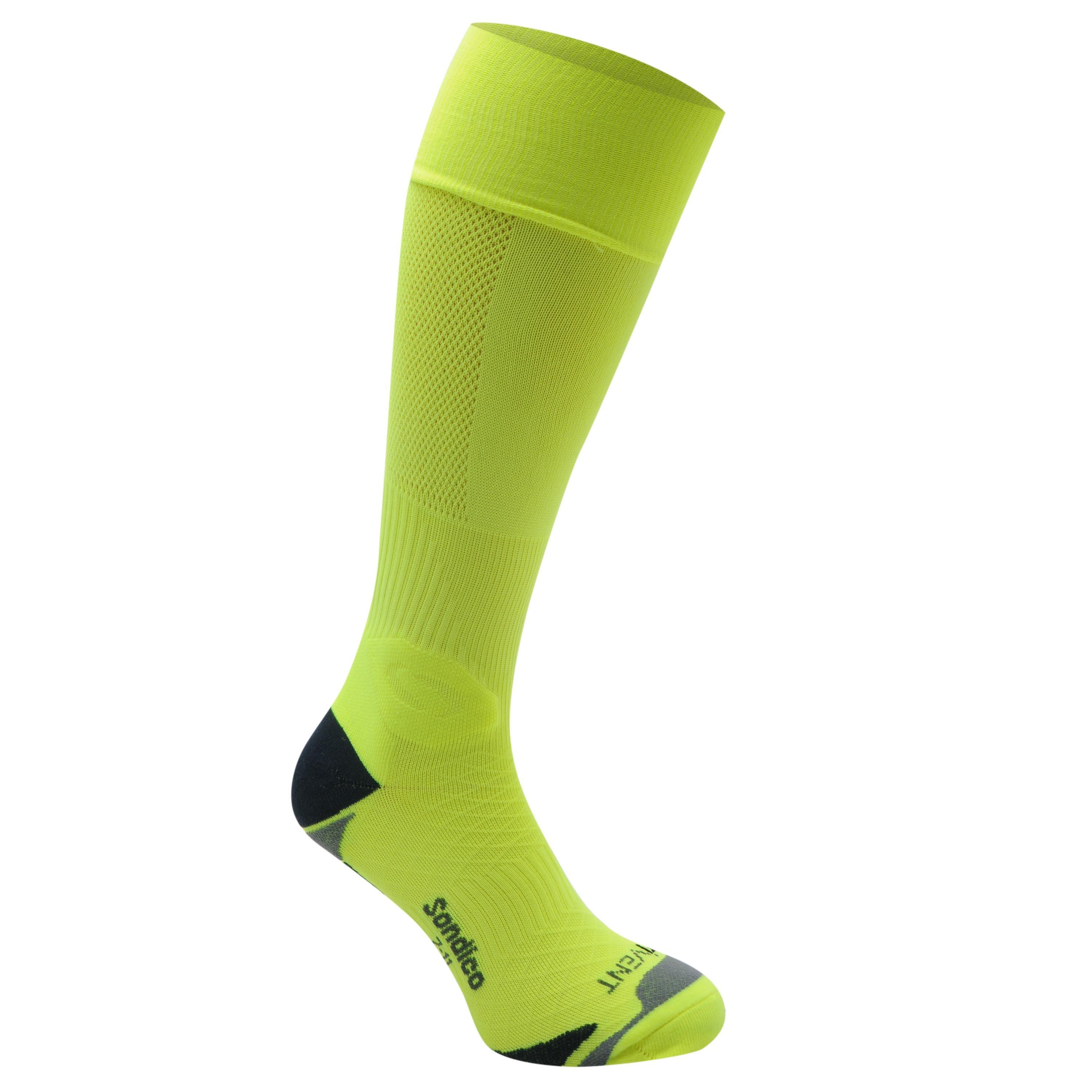 Sondico  Kids Elite Football Socks Childrens - Fluo Yellow - Chd C8-C13
