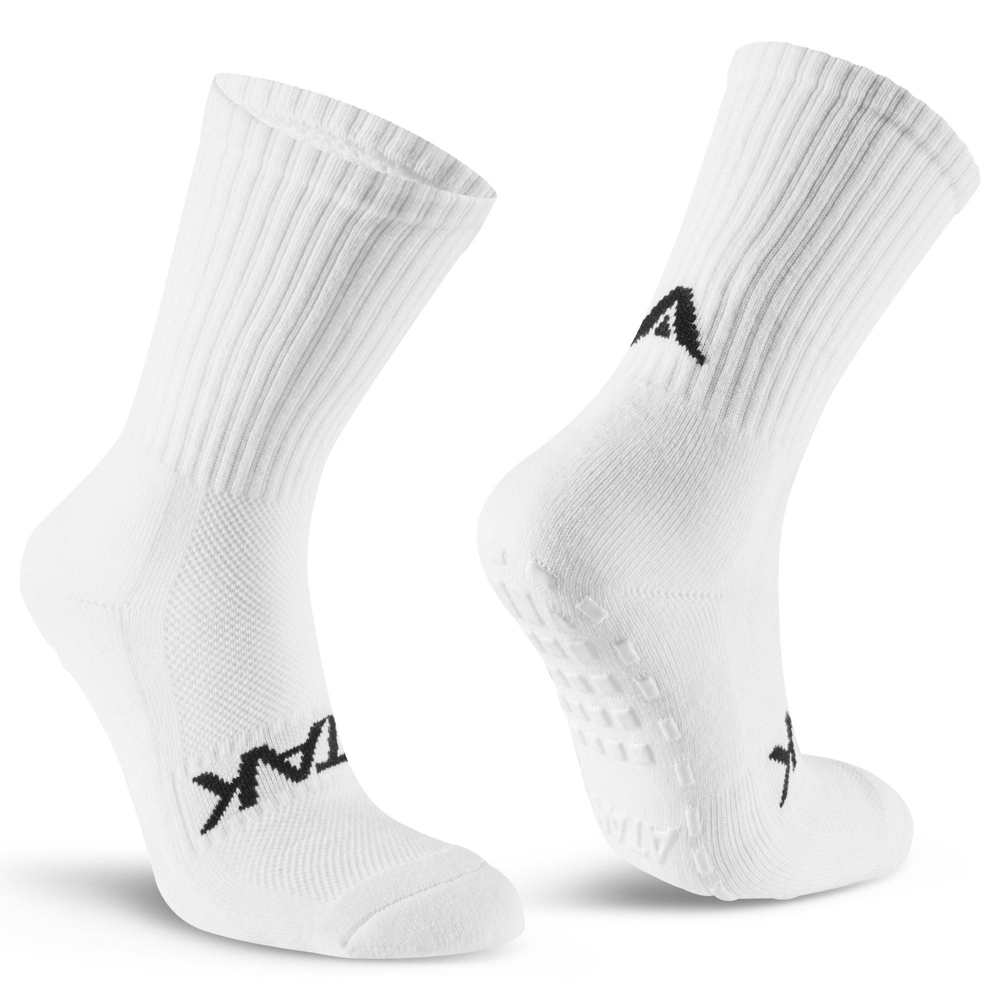 White - ATAK Sports - Grip Mid Leg Socks Senior - 1
