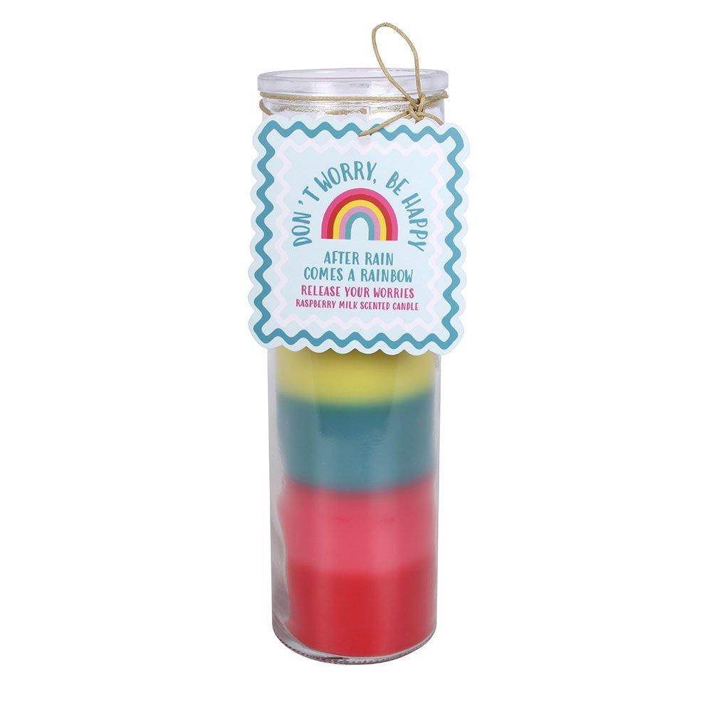 Something Different  Striped Raspberry Milk Scented Tube Candle - 