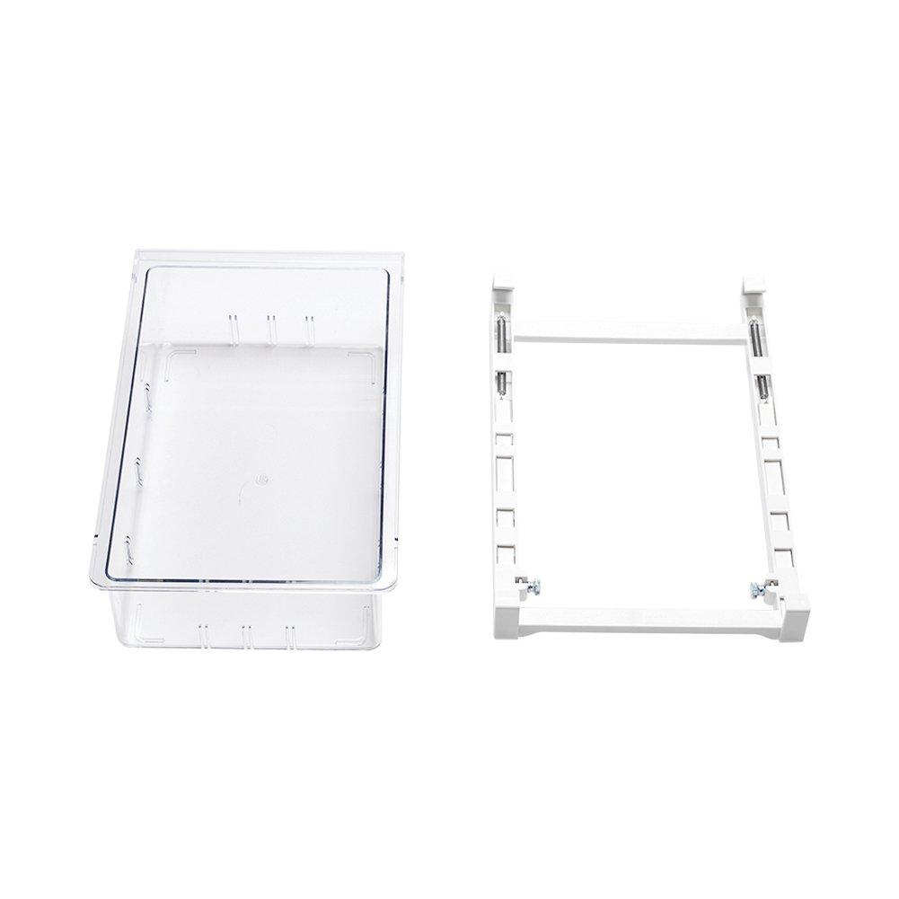 Clear - LIFE IDEAS - 2pcs Pull Out Fridge Drawer Organiser - 4