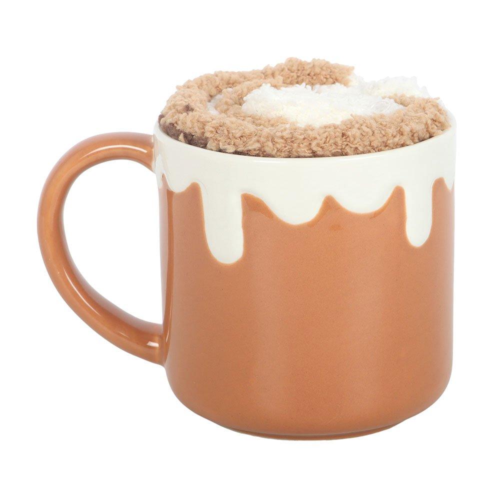 Brown - Something Different - Cinnamon Roll Mug and Socks Set - 2