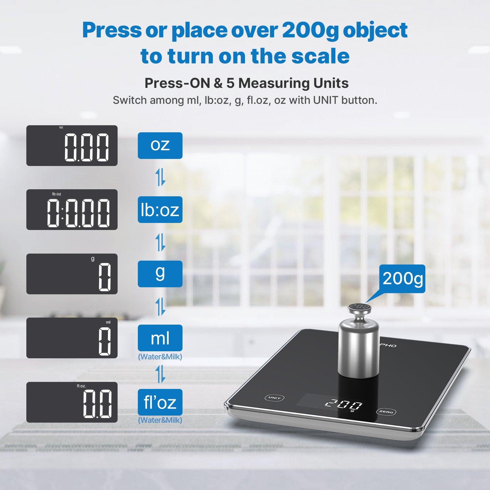 Black - Renpho - Nutritional Scale - Calibra 1L Black Glass - 6