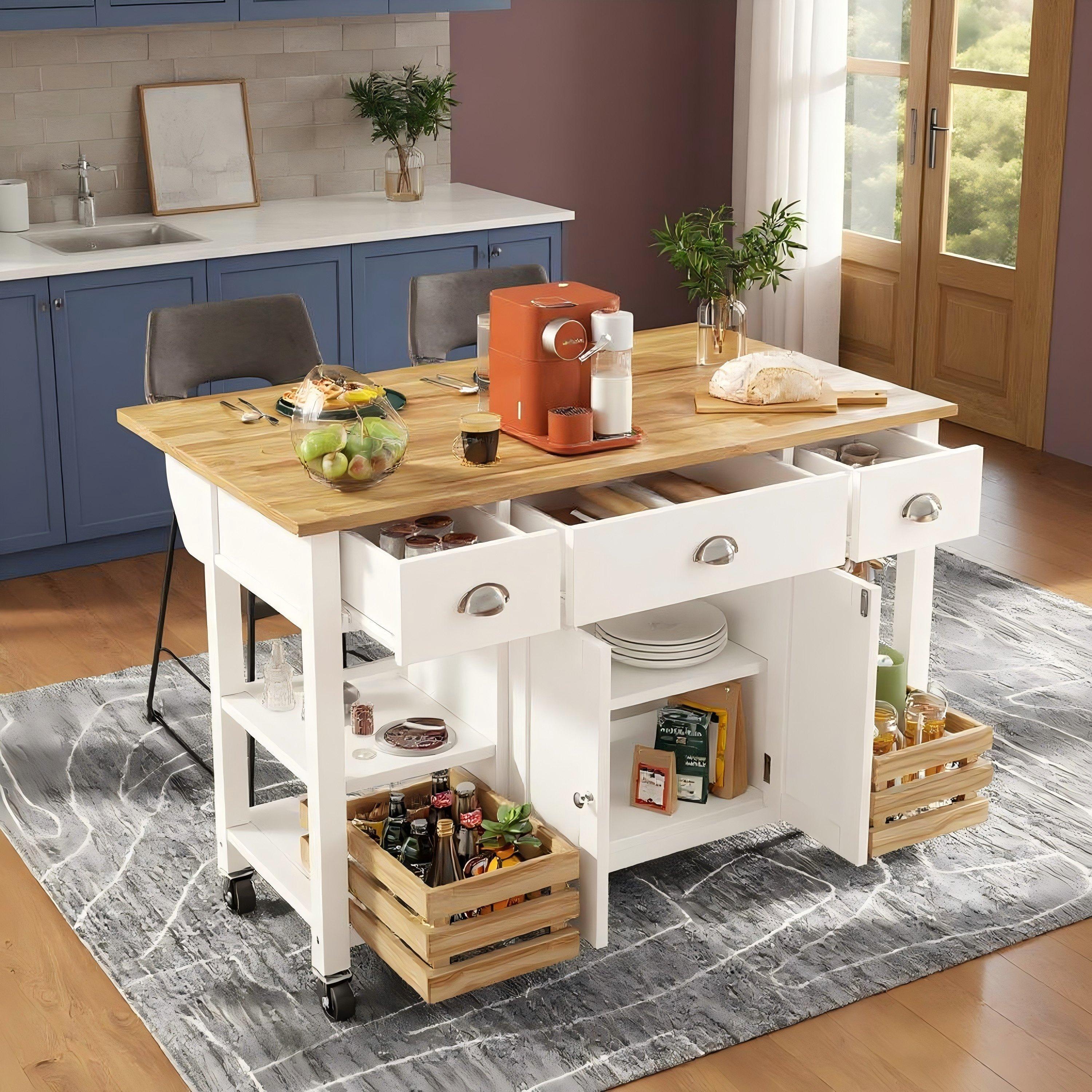 White - Urban Meuble - Modern Kitchen Drawer Organizer Ample Storage - 1