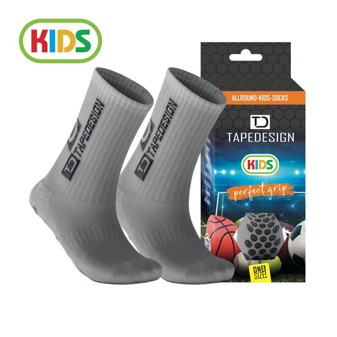 Lichtgrijs - TapeDesign - Classic Grip Socks Juniors - 2