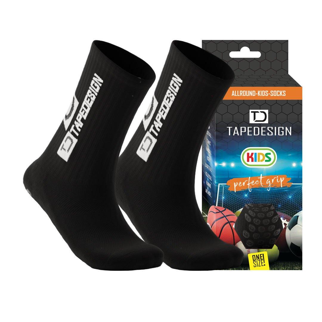 Crna - TapeDesign - Classic Grip Socks Juniors - 5