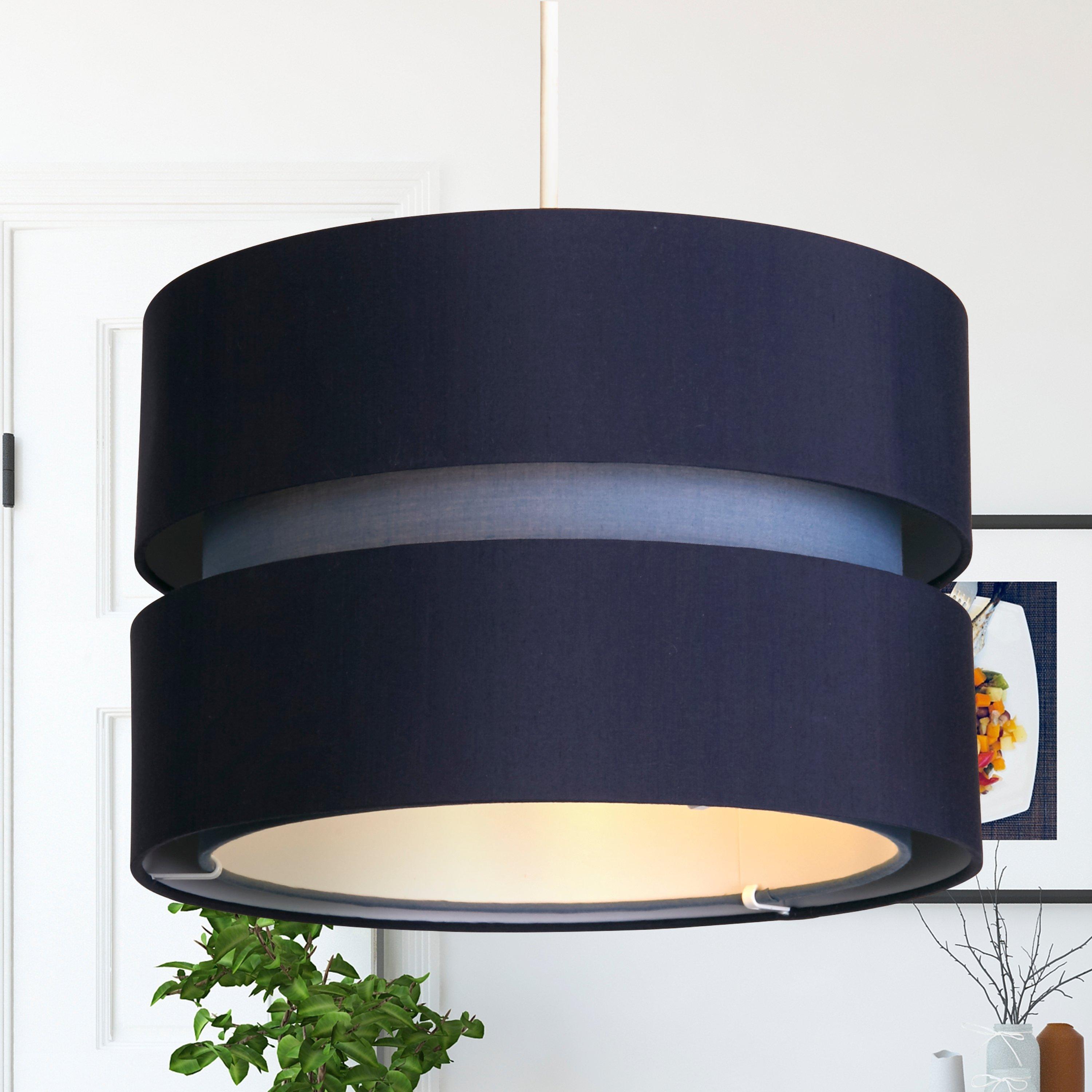 Lighting Collection  Brea Grey Ceiling Shade - Blue