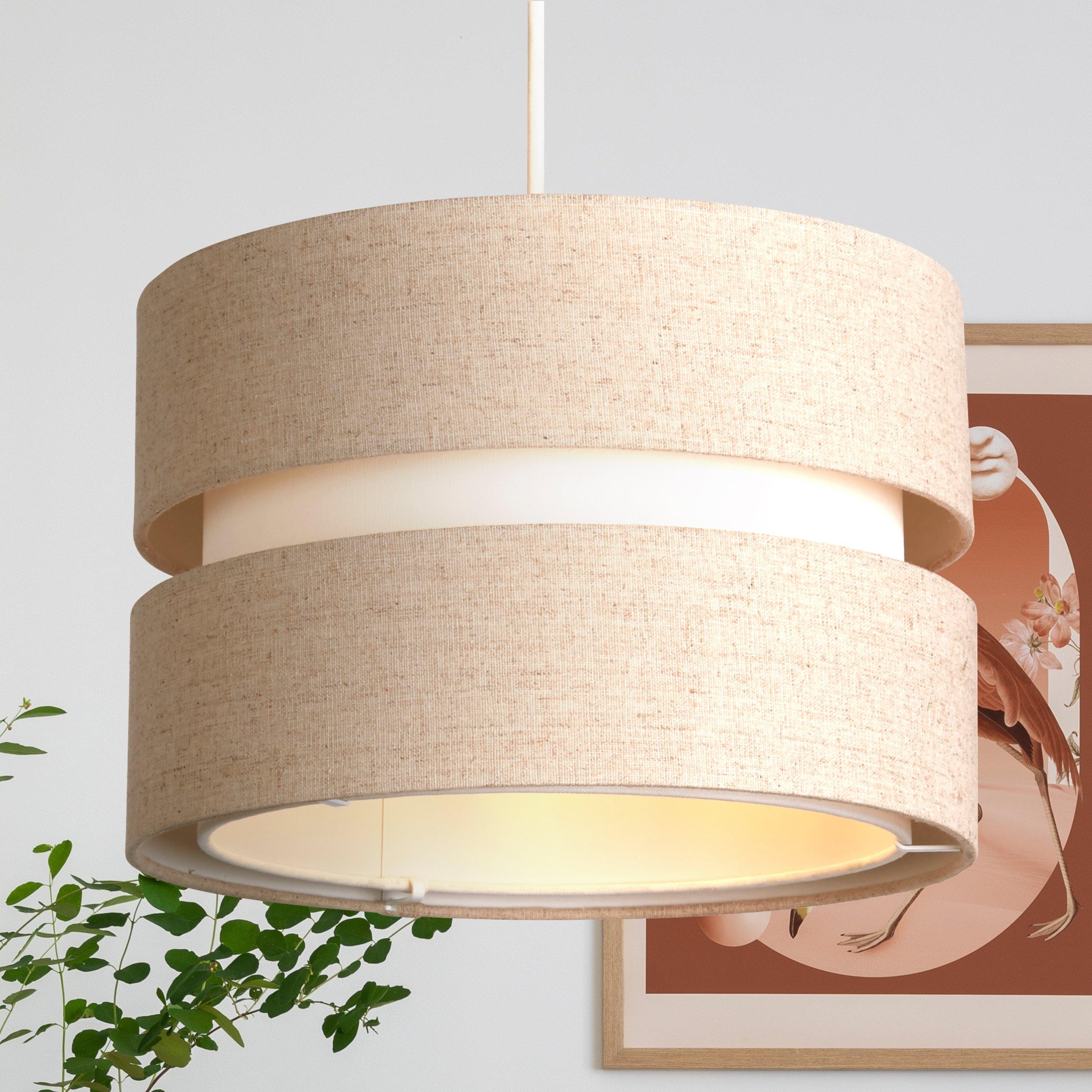 Natural - Lighting Collection - Brea Grey Ceiling Shade - 1