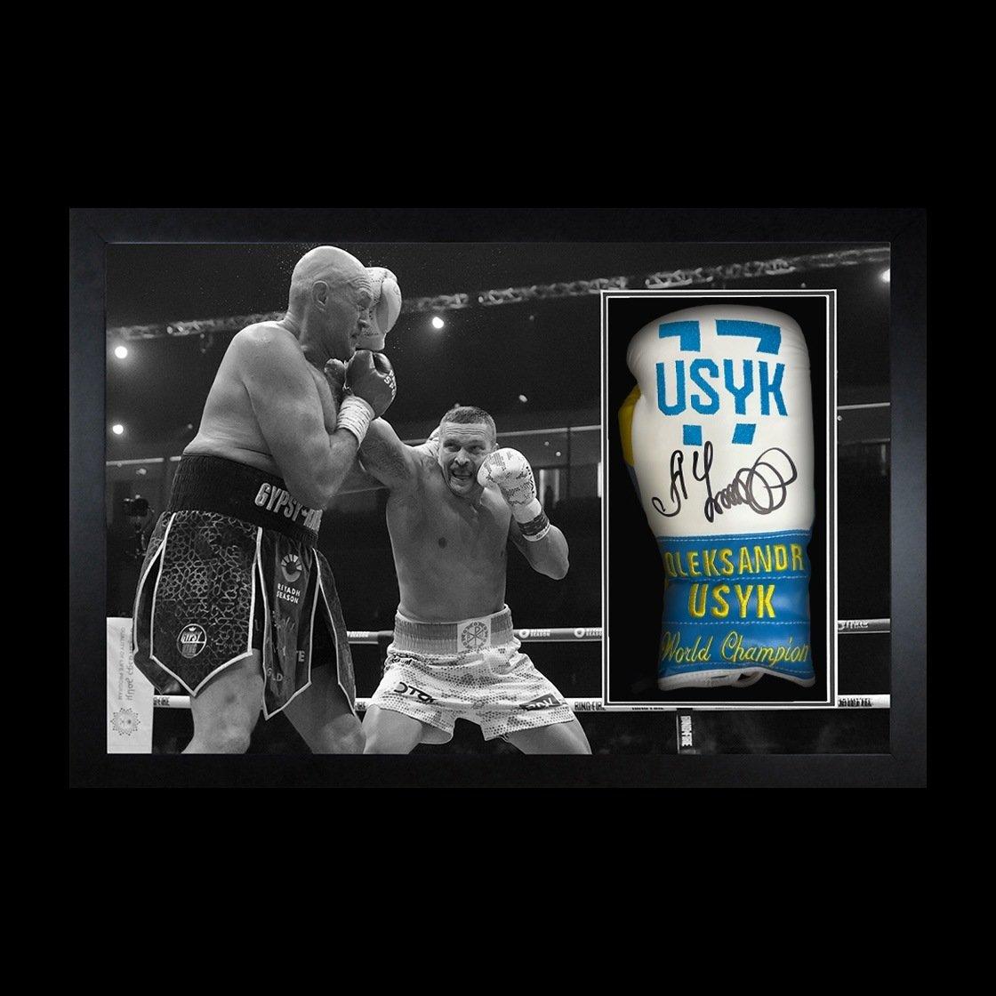 Blue - The Fan Cave - Oleksandr Usyk Signed Glove Iconic Frame #2 - 1