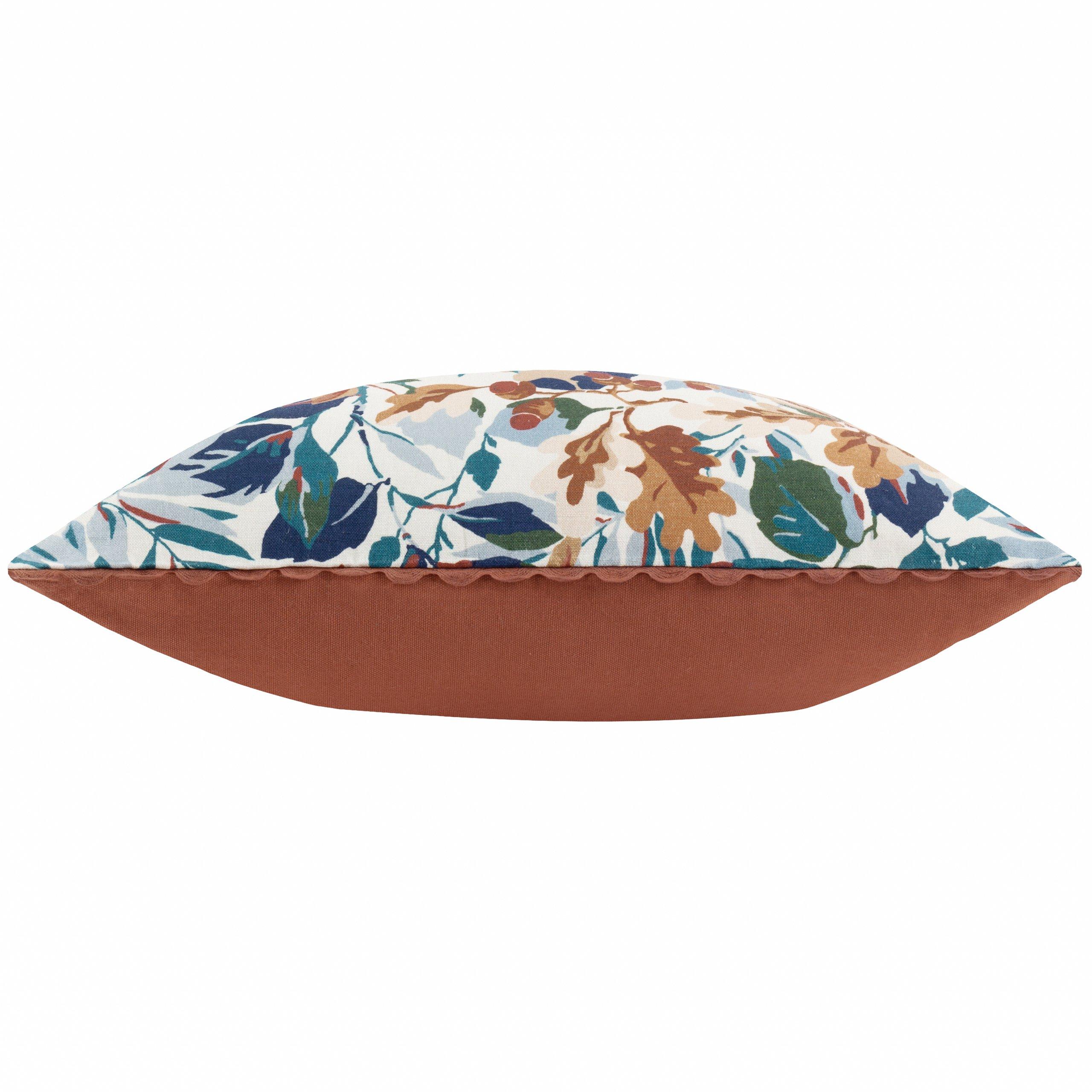 Russet/Ink - Sanderson - Robins Wood Printed Feather Filled Cushion - 5