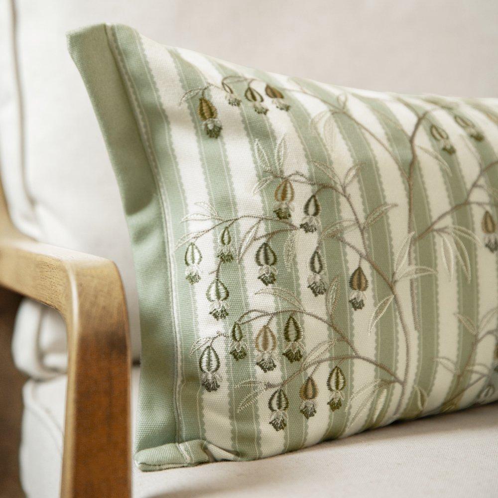 Sage - Sanderson - Chinese Lanterns Embroidered Feather Filled Cushio - 5