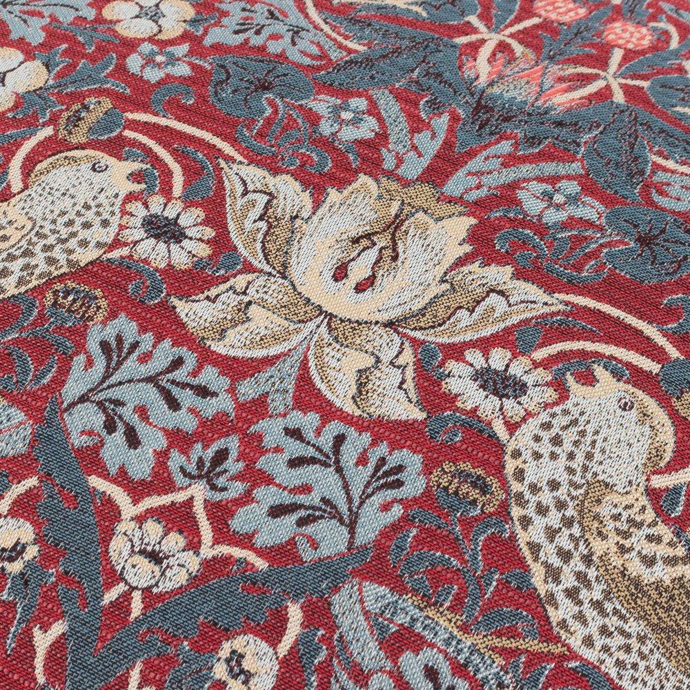 Berry - Morris and Co - Strawberry Thief Piped Jacquard Feather Filled Cus - 4