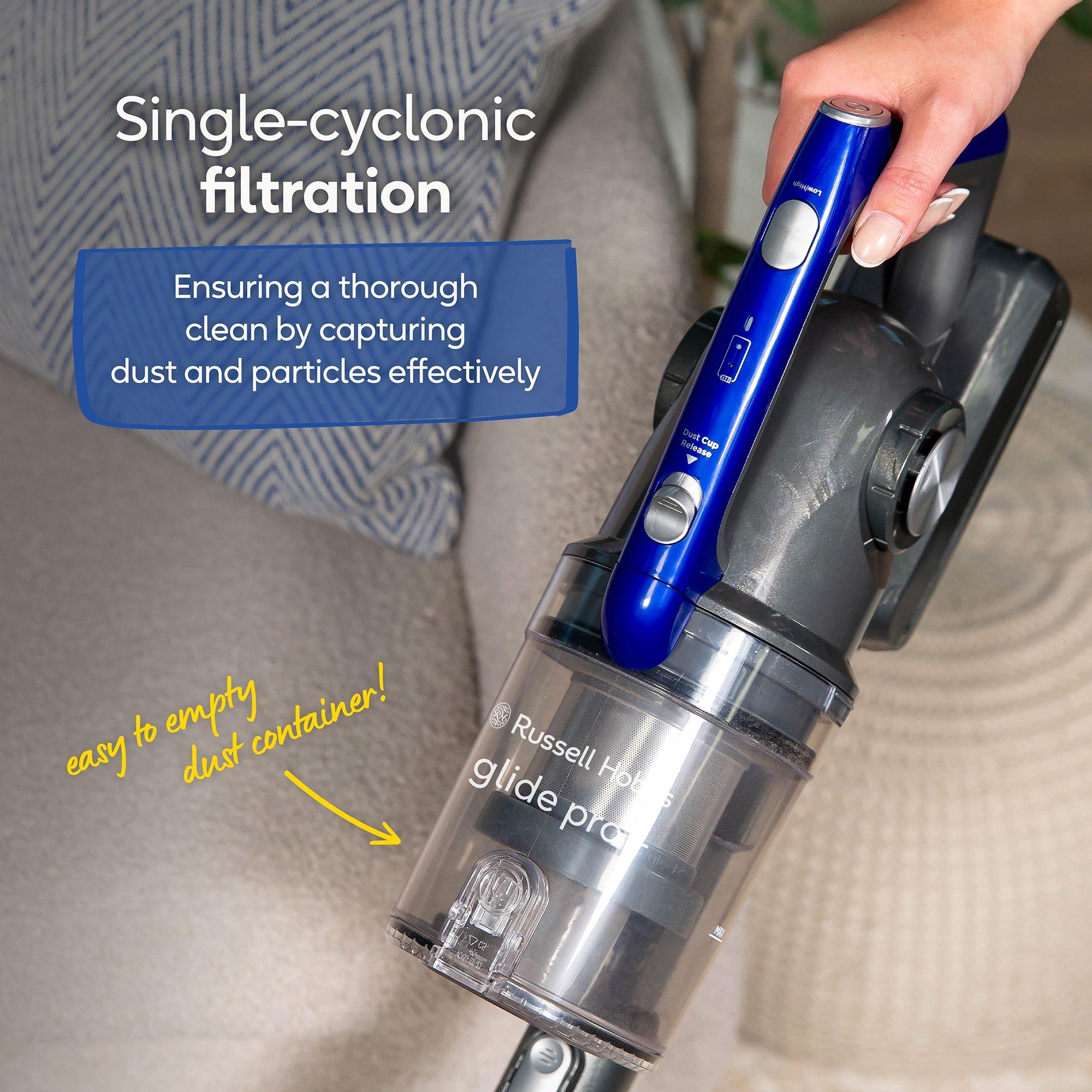 Grey & Blue - Russell Hobbs - RHHS4101 Cordless Stick Vacuum - 12