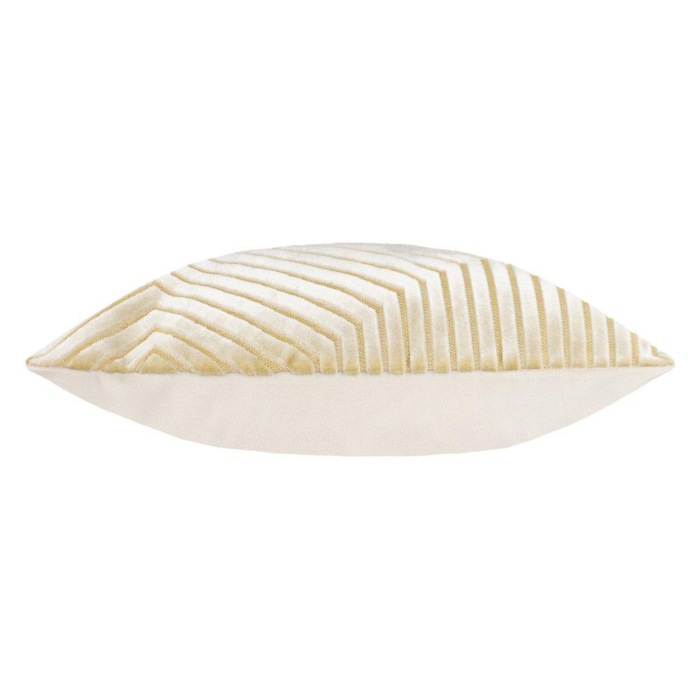 Ivory - Paoletti - Evoke Cut Velvet Fibre Filled Cushion - 3