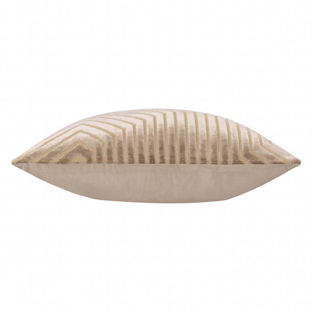 Mink - Paoletti - Evoke Cut Velvet Fibre Filled Cushion - 3
